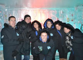 KJet staff in Minus 5 ice bar