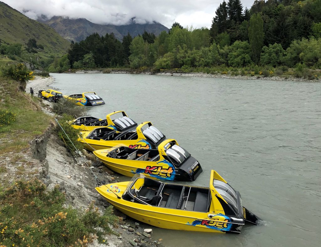 Mobile Jetty Jet Boating in Queenstown along the Shotover and Kawarau Rivers