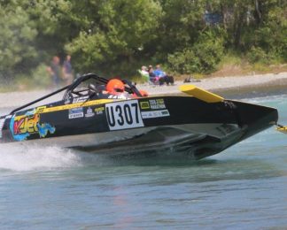 Shaun Kelly in a KJet Jet boat race marathon